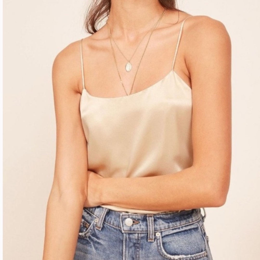 Reformation Almond “GiGi Cami” NWT Small